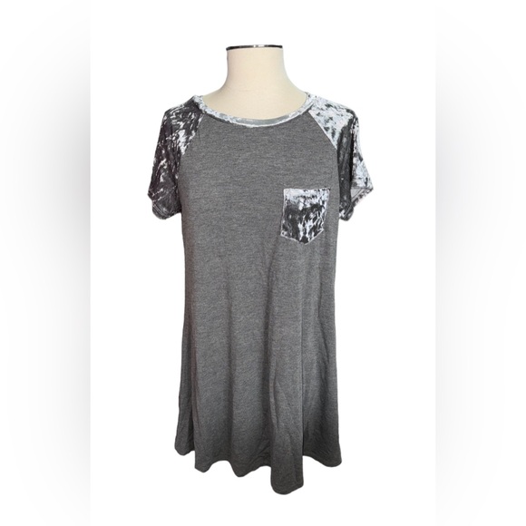 Wallflower Grey Juniors T-shirt Dress - Picture 1 of 9